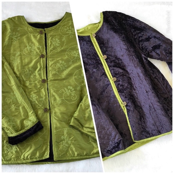 Coldwater Creek Jackets & Blazers - Coldwater Creek Silk Velvet ReversibleJacket